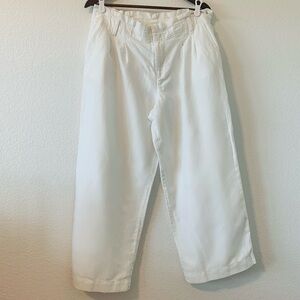Loft white wide leg linen blend size 12